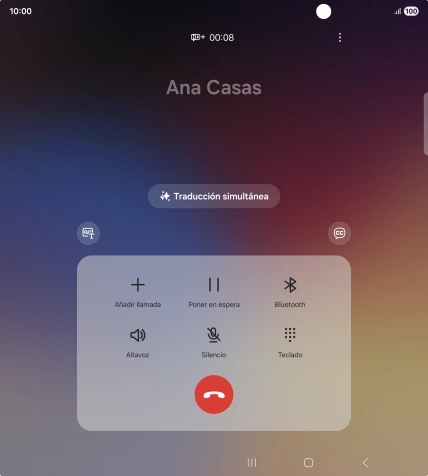Pulsa Traducción simultánea.