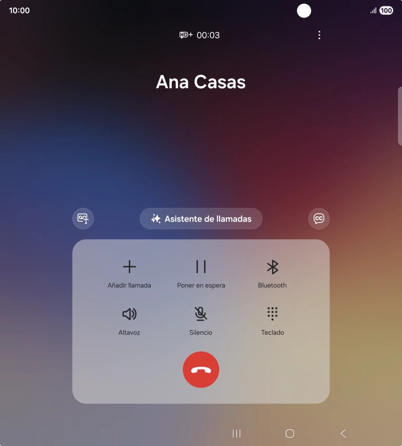 Para utilizar Galaxy AI para la traducción de una conversación durante una llamada, pulsa Assistente de llamadas.