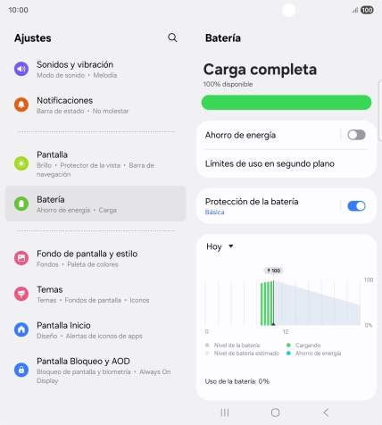 Pulsa Ahorro de energía.