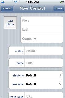 Press First and key in the required first name.