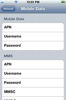 Press APN below Mobile Data.Key in live.vodafone.com