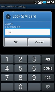 Key in the PIN and press OK.