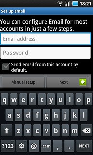Press Email address and key in your email address.