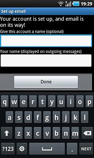 Press Done.Wait while the phone retrieves new email messages.