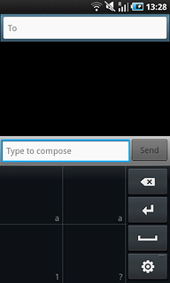 To key in letters:Key in the required letters in the top left field or the top right field.