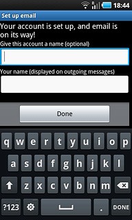 Press Done.Wait while the phone retrieves new email messages.