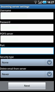 Press the drop down list below Security type.
