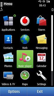 Press Music player.