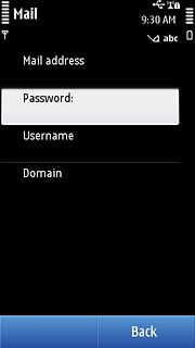 Press Password and key in the password.