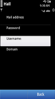 Press Username and key in your username.