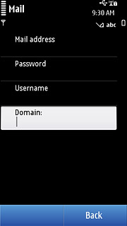 Press Domain and key in a domain name.