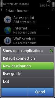 Press New destination.Key in EMAIL