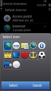 Press the required icon.