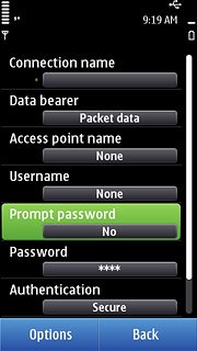 Press Prompt password to select No.