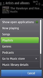 Press Playlists.