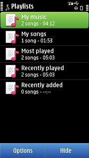 Press the required playlist.