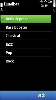 Press the required sound quality.