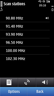 Press Back twice to return to the radio.