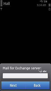 Key in the server address and press Next.