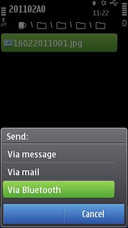 Press Via Bluetooth.