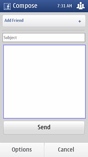 Press the message field and write the required message.