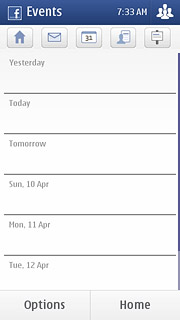 Press the events icon.Press the required event.