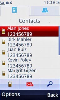 Press the required contact.