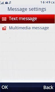Press Text message.