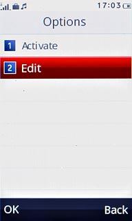 Press Edit.Key in Vodafone SMS