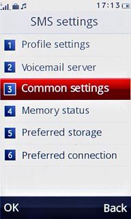 Press Common settings.