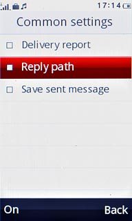 Press Reply path to deactivate the function.