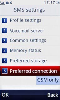 Press Preferred connection.