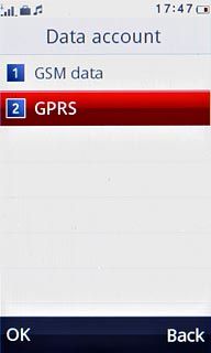 Press GPRS.