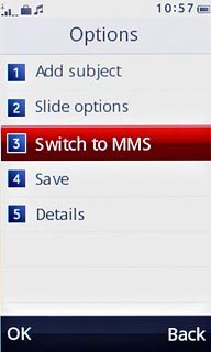 Press Switch to MMS.