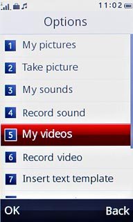Press My videos.Go to the required folder.