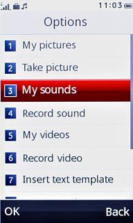 Press My sounds.Go to the required folder.