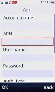 Press the field below APN.Key in live.vodafone.com