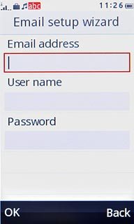 Press the field below Email address and key in your email address.