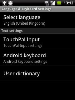 Press Select language.