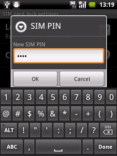 Key in a new four-digit PIN and press OK.