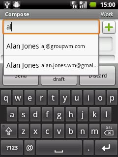 Press the required contact.