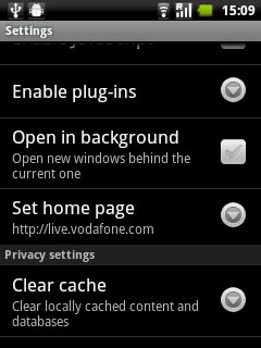 Press Clear cache.