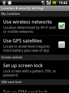 Press Use GPS satellites to activate or deactivate the function.
