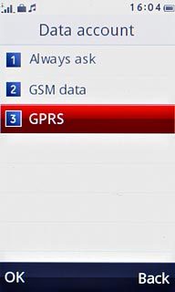 Press GPRS.