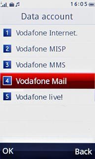 Press Vodafone Mail.