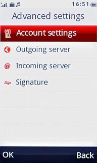 Press Account settings.