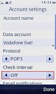 Press arrow right below Check interval to select the required period.