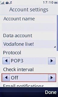 Press arrow right below Check interval to select the required period.