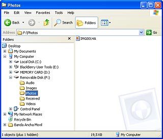 Scroll to the required folders or the required files and move or copy them to the computer.