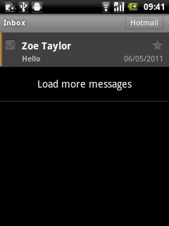 Press the required email message to read it.